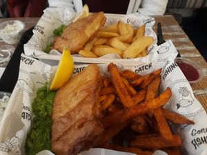 Vegan fish and chips at By Chloe - Covent Garden in London