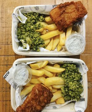 “Fish” and chips at By Chloe - Covent Garden in London