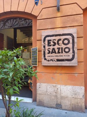 Outside at Escosazio in Rome
