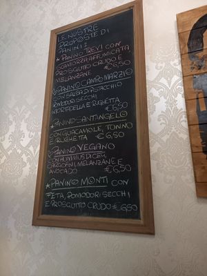 Some of the menu at Escosazio in Rome