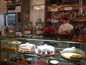 Cake counter at Escosazio in Rome