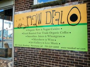 outside at Raw Deal in Menomonie