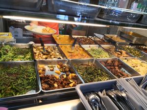 Economy rice at Qi Ren Vegetarian Stall in West Singapore