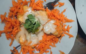 Potatoes with creamy yuca chz at Bananas in Iquitos