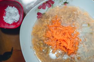 Plantain soup! at Bananas in Iquitos