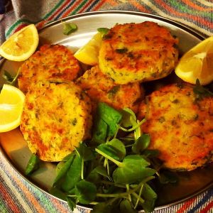 Corriander falafels at Casa Das Flores in Tomar