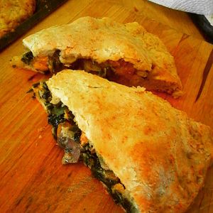 Spinach and chickpea spicey pie at Casa Das Flores in Tomar