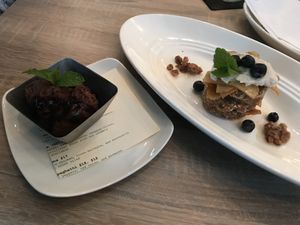 Vegan apple pie and chocolate nice cream at Generations Bistro & Bar in Greer