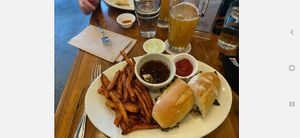 Portabella french dip at SEA - Floret in Seattle