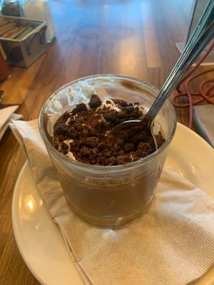Vegan chocolate mousse  at SEA - Floret in Seattle