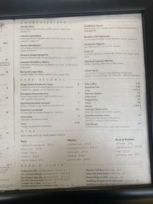 Zero Proof Drink Options  at SEA - Floret in Seattle