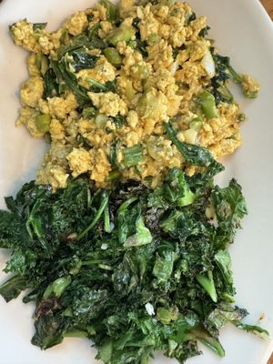 Spring scramble made vegan (tofu no cheese) —pretty good actually  at SEA - Floret in Seattle