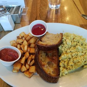 Great tofu scramble.  Homemade jam 😋 at SEA - Floret in Seattle