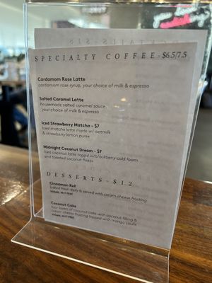 Speciality Coffee Menu   at SEA - Floret in Seattle