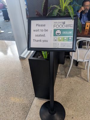 Hostess will seat you. Health department rating at SEA - Floret in Seattle