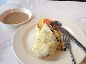 Vegan breakfast burrito at SEA - Floret in Seattle