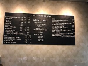 On the go menu  at SEA - Floret in Seattle