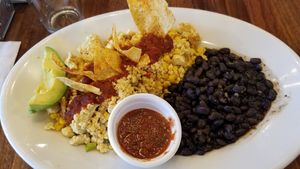 vegan chiliaques at SEA - Floret in Seattle