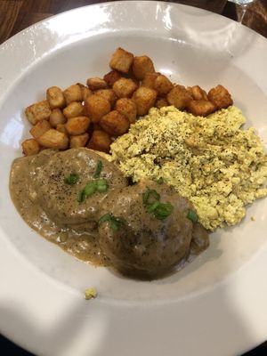 Southern Platter sub garlicky greens for potatoes  at SEA - Floret in Seattle