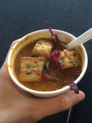 Soup du jour- curry lentil  at SEA - Floret in Seattle