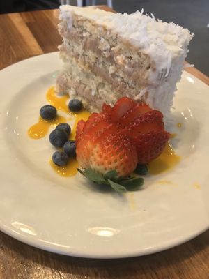 Vegan coconut cake at SEA - Floret in Seattle
