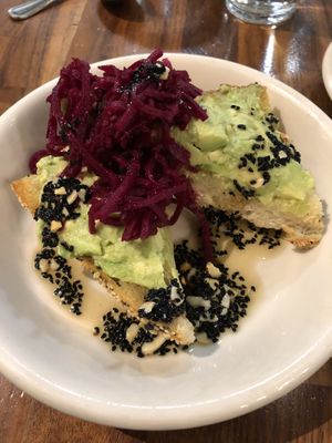 Avocado Toast! Amazing. at SEA - Floret in Seattle