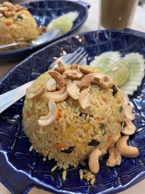 Pineapple fried rice   at Home Cafe Tha Tian in Bangkok