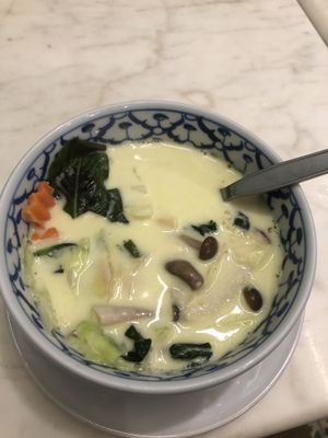 Green curry soup. OH SO DELICIOUS  at Home Cafe Tha Tian in Bangkok