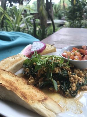 Scrambled tofu  at Utopia in Luang Prabang