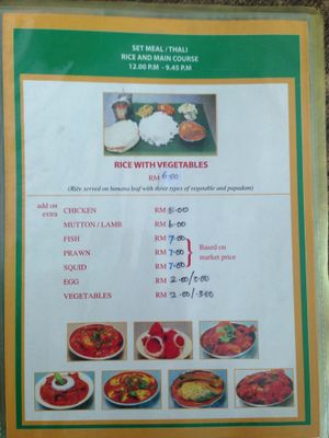 Banana leaf at Selvam in Malacca