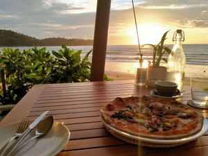 Vegan Pizza at Catch Beach Club in Phuket