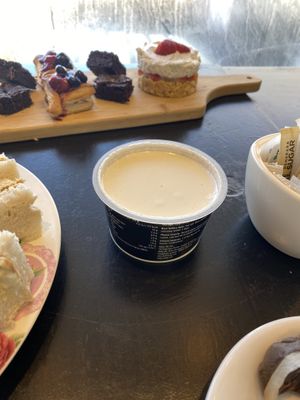 Crème fraiche (afternoon tea)  at Baskerville's Coffee House in Maidstone