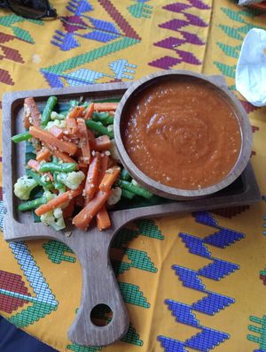 Soup of the day w vegetables at Global Village Kafe in Lovina