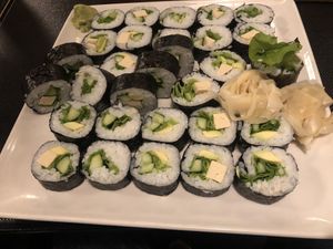 Sushi vegan roll at Kimono in Sarajevo