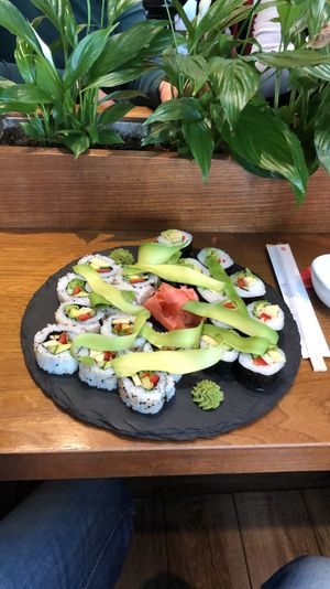 Vegan sushi roll at Kimono in Sarajevo