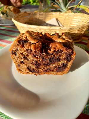 Big piece of vegan chocolate cake 🍫 at Duni in Minca