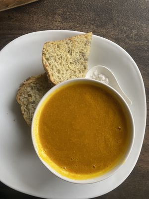 Pumpkin soup  at Duni in Minca
