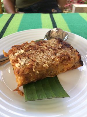 Vegan plantain apple cake at Duni in Minca