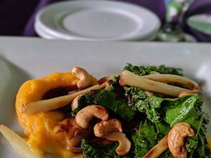 Pumpkin and parsnip appetizer. So good!!! at Lime Inn Bar & Restaurant in St John