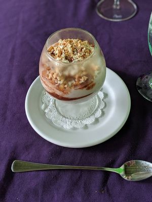 Incredible vegan coconut dessert! at Lime Inn Bar & Restaurant in St John