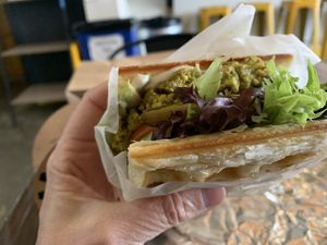 Messy but delish  at Iron Paffles & Coffee in Charlottesville