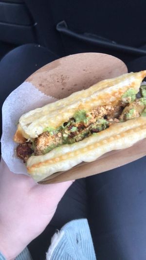 Tofu scramble waffle  at Iron Paffles & Coffee in Charlottesville