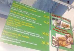 Smoothies menu  at Fresh Power Smoothies & Sandwiches in Punta Gorda