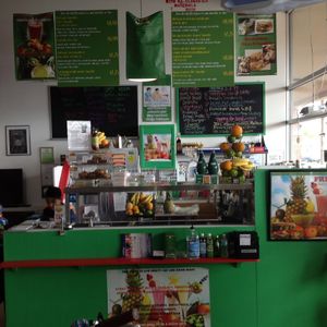 Inside smoothies and sandwiches bar  at Fresh Power Smoothies & Sandwiches in Punta Gorda