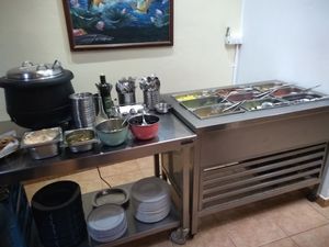 Self service at Krishna Lunch in Barcelona