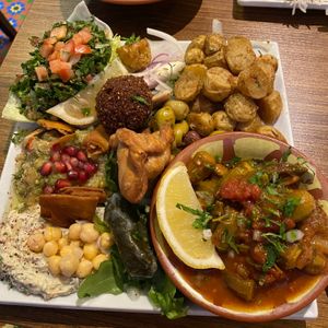 Vegan platter for 1 at Tarboush in Watford