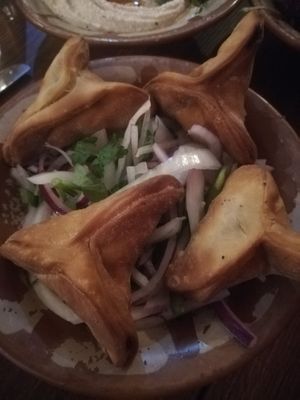 Spinach parcel at Tarboush in Watford