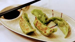Pan-fried dumplings at Olinda Tea House in Olinda
