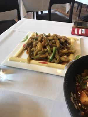 Eggplant Chilli Stirfry at Olinda Tea House in Olinda