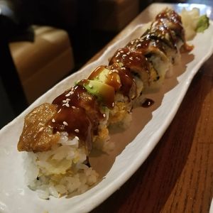 Vegan Tiger Roll at Huntington Ramen & Sushi in Fullerton